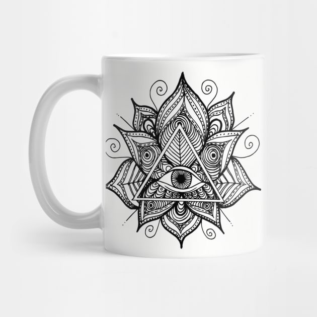 Evil Eye Lotus by julieerindesigns